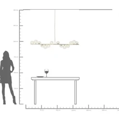 Pendel Scala Klot - Taklampa Krom/Glas 150 cm - KARE Design