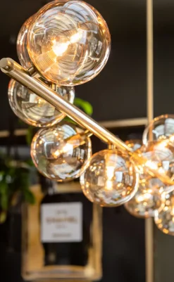Pendel Scala Klot - Taklampa Mässing/Glas 150 cm - KARE Design
