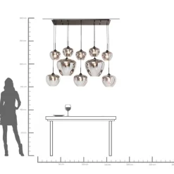 Pendel Sphere - Taklampa Smoke, 160cm - KARE Design