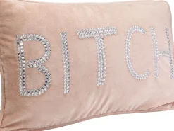 Prydnadskudde Beads Bitch - Rosa, 60x35cm - KARE Design
