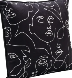 Prydnadskudde Faces, 45x45cm - KARE Design