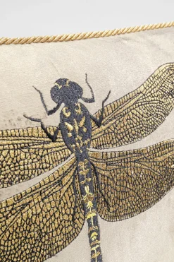 Prydnadskudde Glitter Dragonfly - Trollslända, Brun, 50x30cm - KARE Design