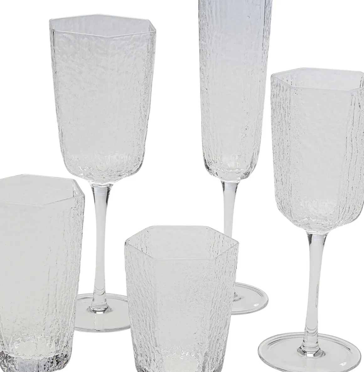 Rödvinsglas Cascata - Klarglas - KARE Design