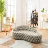 Schäslong Santa Barbara, Beige Sammet, 162cm - KARE Design
