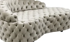 Schäslong Santa Barbara, Beige Sammet, 162cm - KARE Design