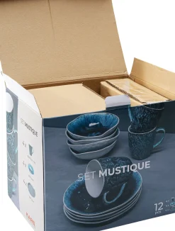 Servis Mustique Blå Keramik, 12-delar - KARE Design
