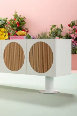 Sideboard Atomic - Natur/Vit, 183x76cm - KARE Design