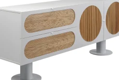 Sideboard Atomic - Natur/Vit, 183x76cm - KARE Design
