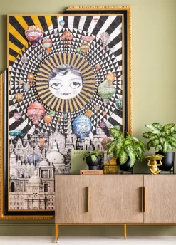 Sideboard Cesaro Ask, 3 Dörrar, 75x160cm - KARE Design