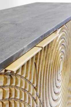 Sideboard Circulo - Guld/Svart 3 Dörrar, 80x160cm - KARE Design