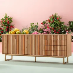 Sideboard Concertina - Natur, 186x74cm - KARE Design