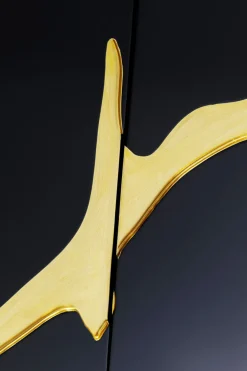 Sideboard Cracked - Svart/Guld, 4 Dörrar, 80x165cm - KARE Design