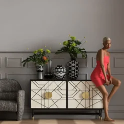 Sideboard Credenza - 4 Dörrar, 80x150cm - KARE Design