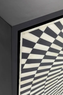Sideboard Electro - Svart/Mässing 4 Dörrar, 80x160cm - KARE Design