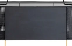 Sideboard Fence - Svart, Glas, Guld, 120x70cm - KARE Design