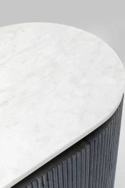 Sideboard Glenn - Mörkgrå Trästruktur/ Marmor, 75x160cm - KARE Design