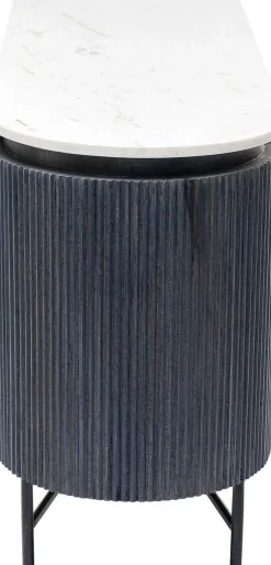 Sideboard Glenn - Mörkgrå Trästruktur/ Marmor, 75x160cm - KARE Design