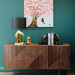 Sideboard Grooves - Mörkt Trä 3 Dörrar, 79x164cm - KARE Design