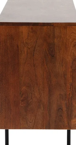 Sideboard Grooves - Mörkt Trä 3 Dörrar, 79x164cm - KARE Design