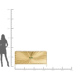 Sideboard Illumino - Guld 2 Dörrar, 80x160cm - KARE Design