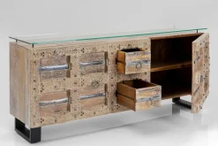 Sideboard Kalif - Trä Antik Patina 2 Dörrar/2 Lådor, 70x160cm - KARE Design