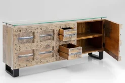 Sideboard Kalif - Trä Antik Patina 2 Dörrar/2 Lådor, 70x160cm - KARE Design