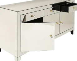 Sideboard Luxury - Champagnefärgat Spegelglas 3 Dörrar/3 Lådor, 77x140,5cm - KARE Design