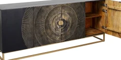 Sideboard Madeira - Mörkt Trä, 177x75cm - KARE Design