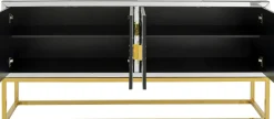 Sideboard Queen - Spegelglas/Guld, 77x162cm - KARE Design