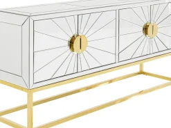 Sideboard Queen - Spegelglas/Guld, 77x162cm - KARE Design