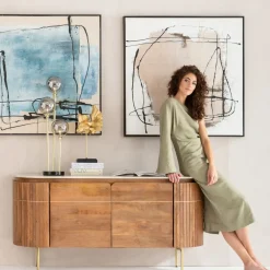 Sideboard - Skänk Grace - Trä/Marmor/Guld - KARE Design