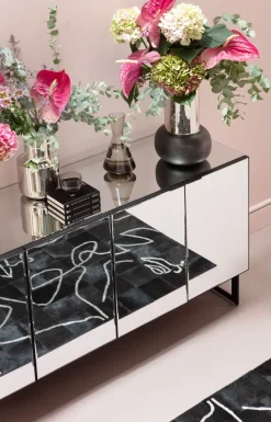 Sideboard Soran - Svart, 160x45cm - KARE Design
