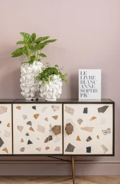 Sideboard Terrazzo - Lågt Skåp med 4 Dörrar - KARE Design