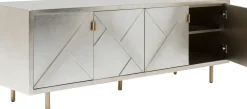 Sideboard Venice Triangle - Silver 4 Dörrar, 64x180cm - KARE Design