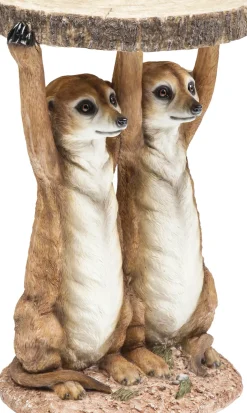Sidobord Animal Meerkat Sisters - Syrikat, Ø33cm - KARE Design