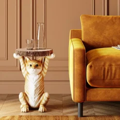 Sidobord Animal Miss Cat - Litet Bord med Katt, Ø33cm - KARE Design