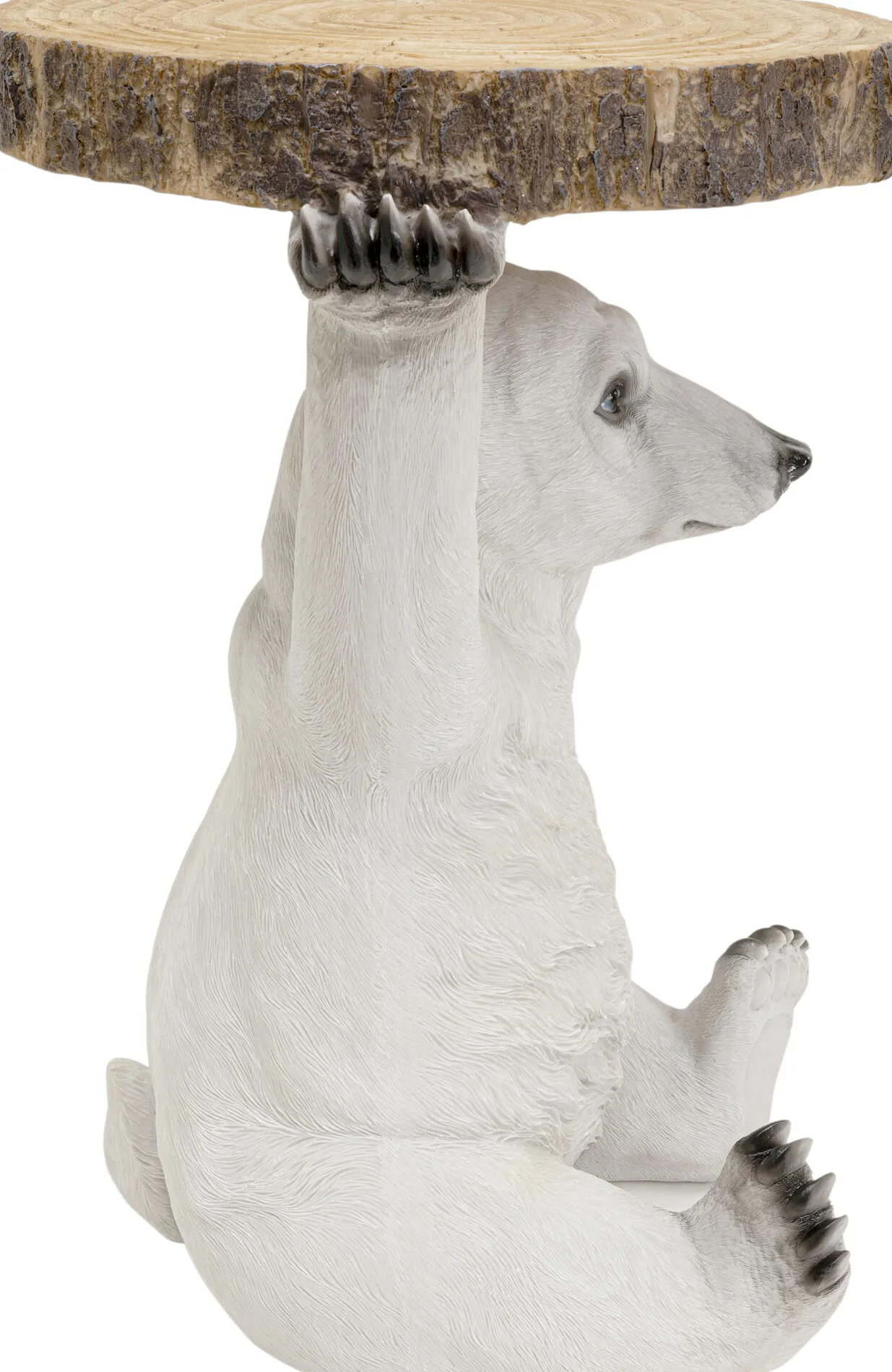 Sidobord Animal Polar Bear - Bord med Isbjörn, Ø37cm - KARE Design