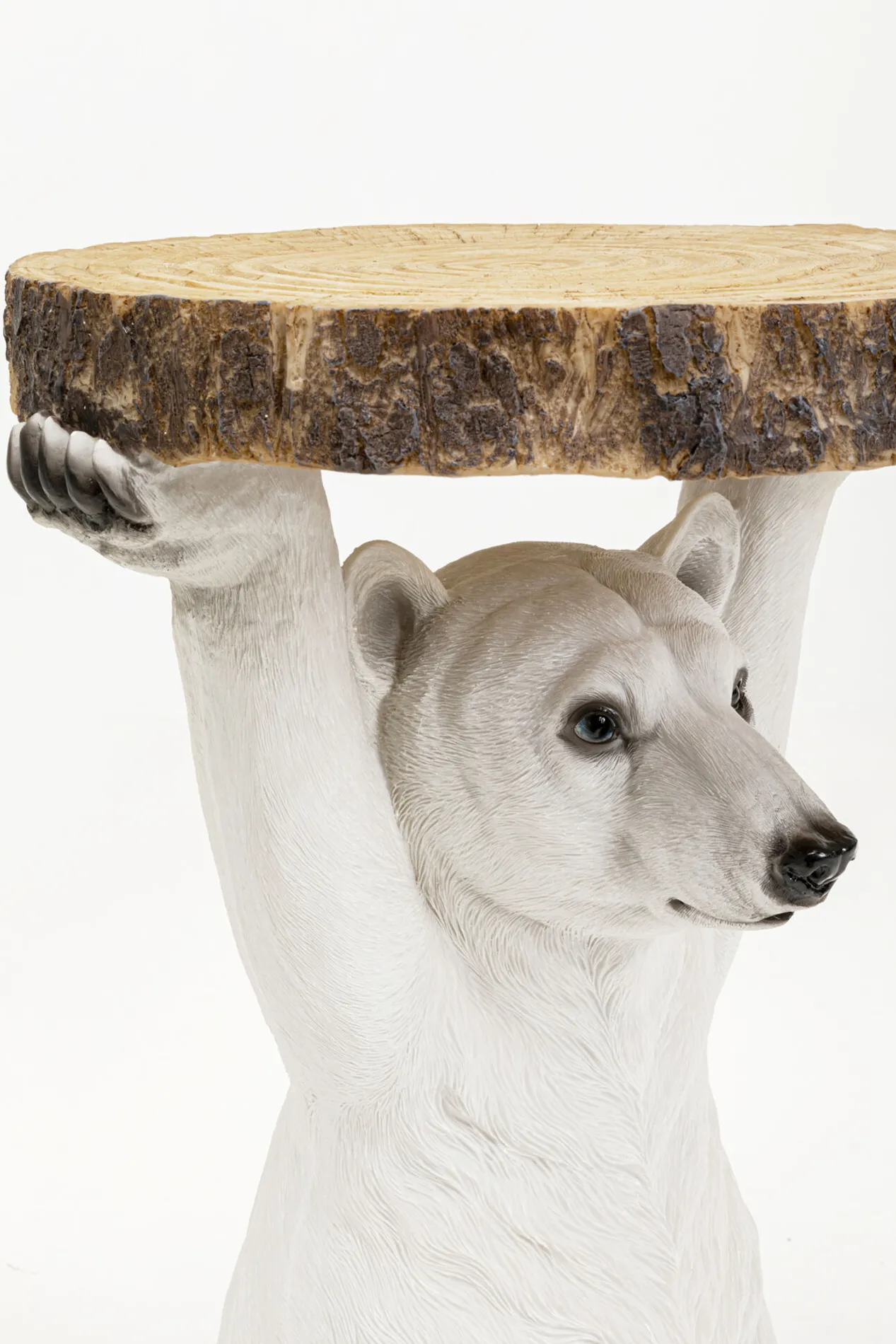 Sidobord Animal Polar Bear - Bord med Isbjörn, Ø37cm - KARE Design