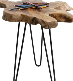 Sidobord Aspen - Litet Bord i Rustikt Trä, 50x50cm - KARE Design