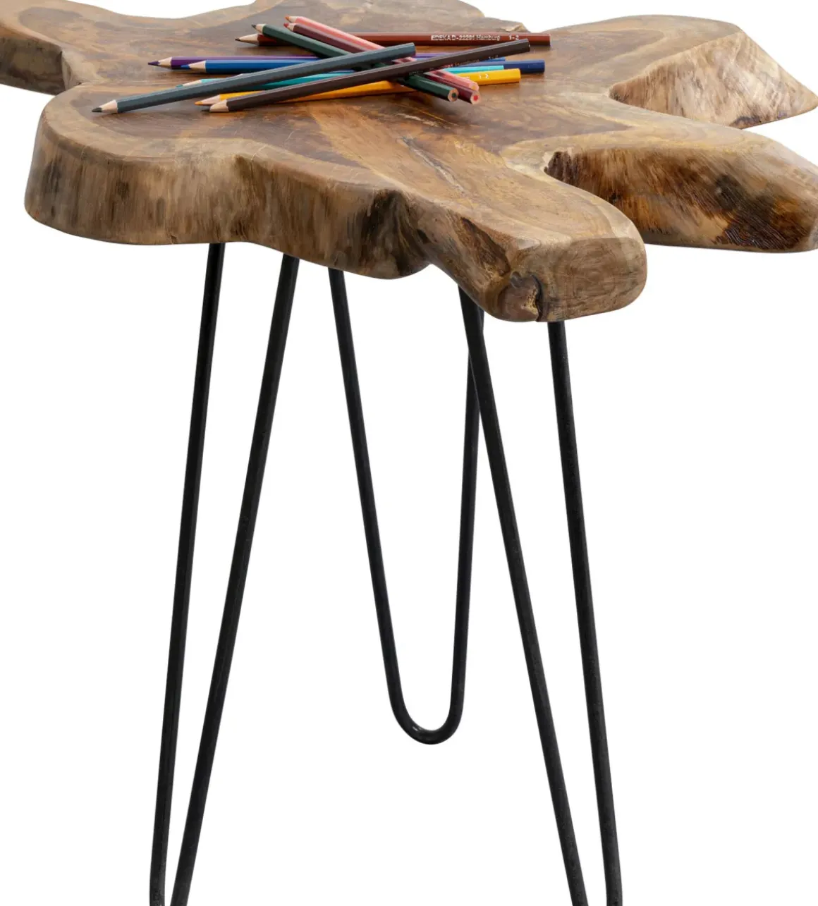 Sidobord Aspen - Litet Bord i Rustikt Trä, 50x50cm - KARE Design