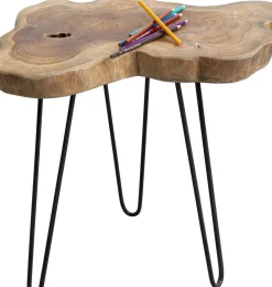 Sidobord Aspen - Litet Bord i Rustikt Trä, 50x50cm - KARE Design