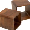 Sidobord Authentico Cube - Set med 2 Bord i Massivt Trä, 42x42cm - KARE Design