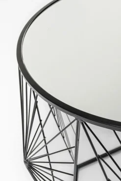 Sidobord Cobweb - Svart/Glas, Set med 2 Bord - KARE Design