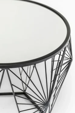Sidobord Cobweb - Svart/Glas, Set med 2 Bord - KARE Design