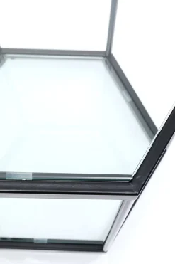Sidobord Comb - Svart Stål/Glas, 55x55cm - KARE Design