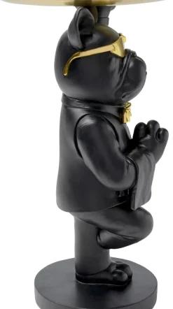 Sidobord Cool Bulldog - Bulldog Med Bricka, Svart, 55x34cm - KARE Design