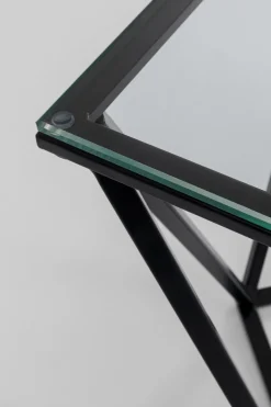 Sidobord Cristallo - Svart/Glas, 50x50cm - KARE Design