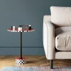Sidobord Domero Checkers - Röd Ø40cm - KARE Design