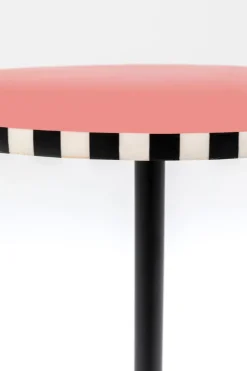 Sidobord Domero Checkers - Röd Ø40cm - KARE Design