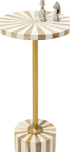 Sidobord Domero Cirque - Guld/Vit Ø25cm - KARE Design